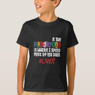 On the playground typography modern teacher gift T-Shirt