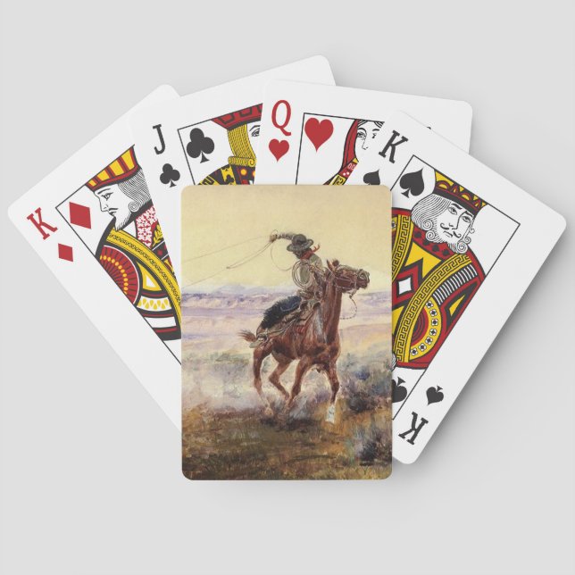 “On the Pond” by Charles M Russell Poker Cards (Back)