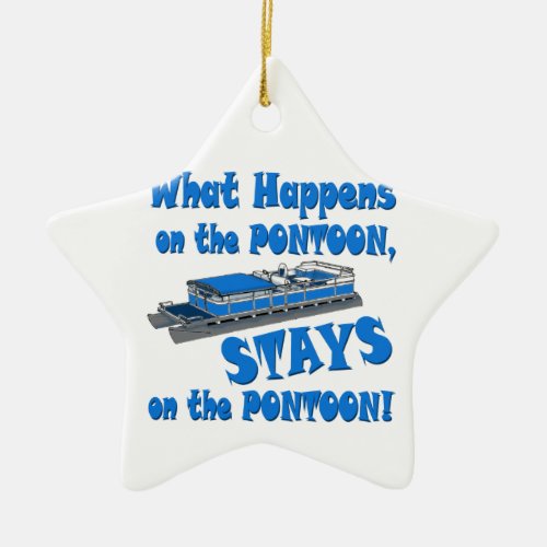 On The Pontoon Ceramic Ornament