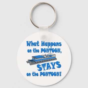 On The Pontoon Keychain by Shaneys at Zazzle