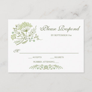 On the Prairie Wedding RSVP Card