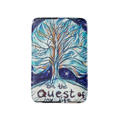 On the Quest of My Life _ Tree _ Stars Bath Mat