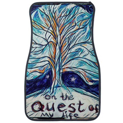 On the Quest of My Life _ Tree _ Stars Car Floor Mat