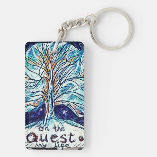 On the Quest of My Life _ Tree _ Stars Keychain