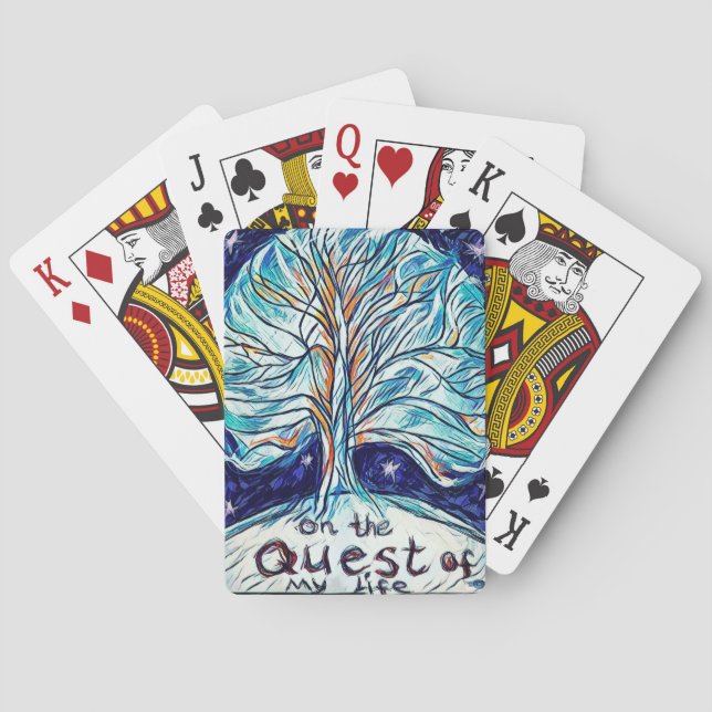 On the Quest of My Life - Tree - Stars Poker Cards (Back)