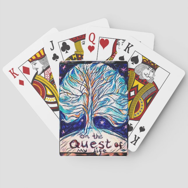 On the Quest of My Life   - Tree - Stars. Poker Cards (Back)