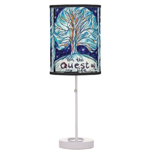 On the Quest of My Life _ Tree _  Stars Table Lamp