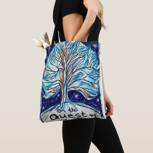 On the Quest of My Life - Tree - Stars. Tote Bag (Close Up)