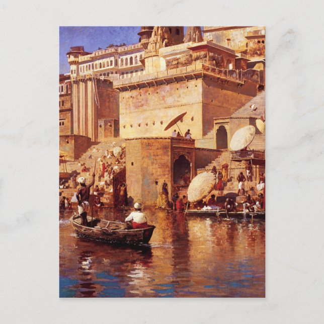On The River Benares by Edwin Lord Weeks Postcard (Front)