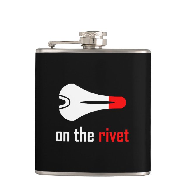 On The Rivet Cycling Flask (Front)
