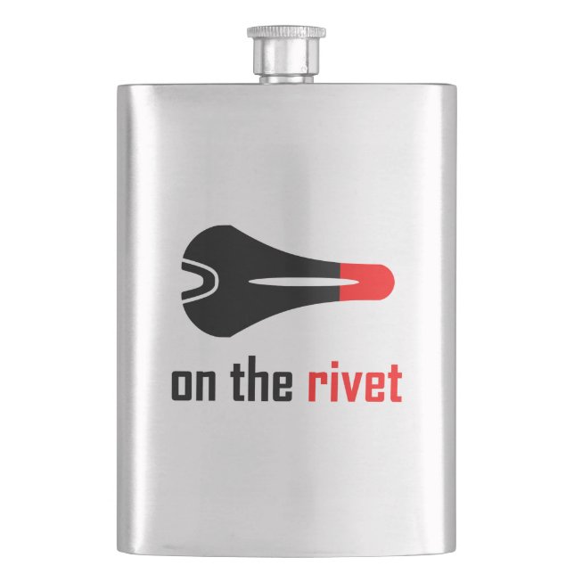 On The Rivet Cycling Flask (Front)