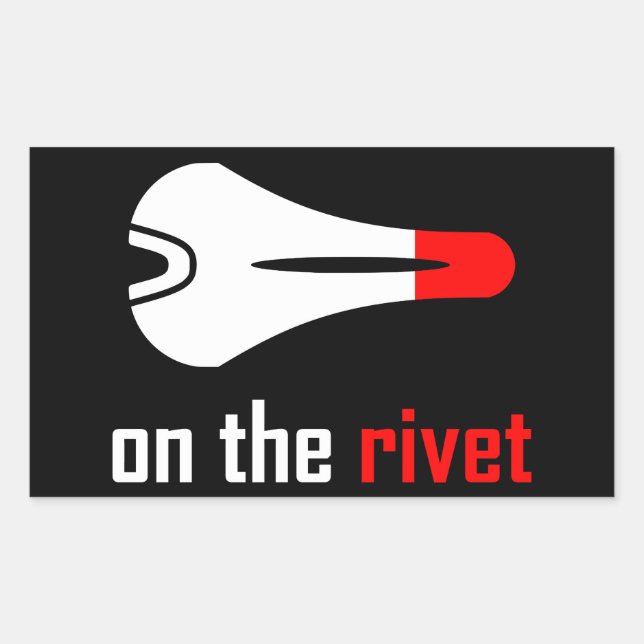 On The Rivet Cycling Rectangular Sticker (Front)