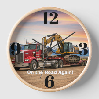 On the Road Again Truck Wall Clock