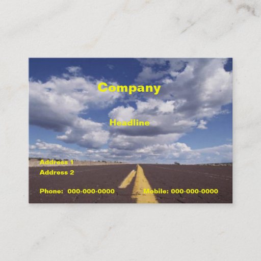 Customizable On The Road Business Card