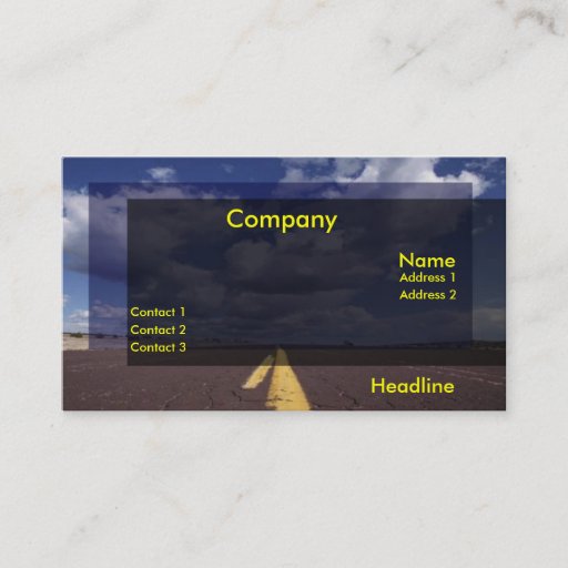 Customizable On The Road Business Card
