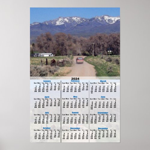 On the Road Home 2024 Calendar Poster