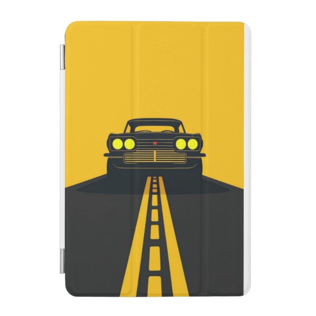 On the Road – Retro Car iPad Cover (Front)