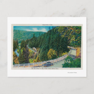 On the Road to Big Trees from Santa Cruz Postcard