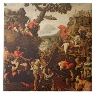 On the Road to Calvary Ceramic Tile