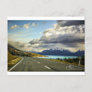 On the road to Mt Cook by Lake Pukaki Postcard