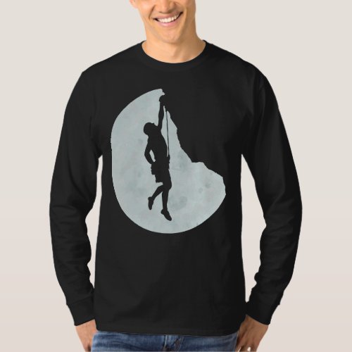 On The Rock Climbing In The Moonlight 1 T_Shirt