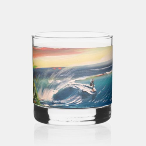 On the Rocks Glass _ Surfing the wave Spirits 