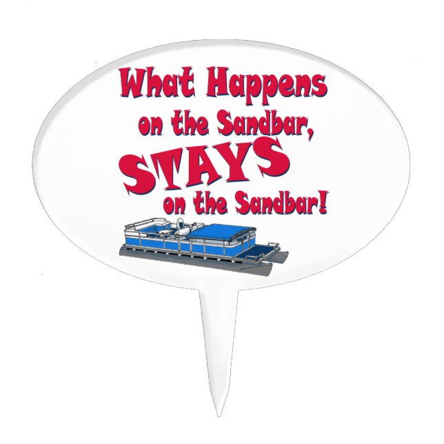 On The Sandbar Cake Topper (Front)