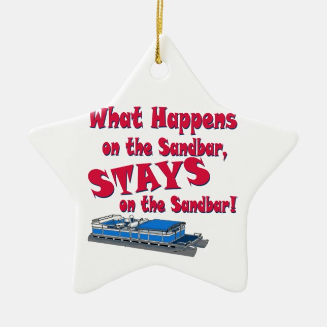 On The Sandbar Ceramic Ornament (Front)