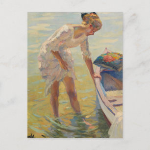 On the Shore   Edward Cucuel Postcard