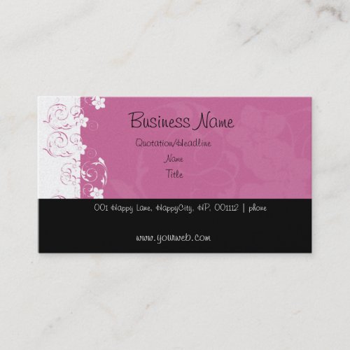 Pink and White Flowers Business Cards
