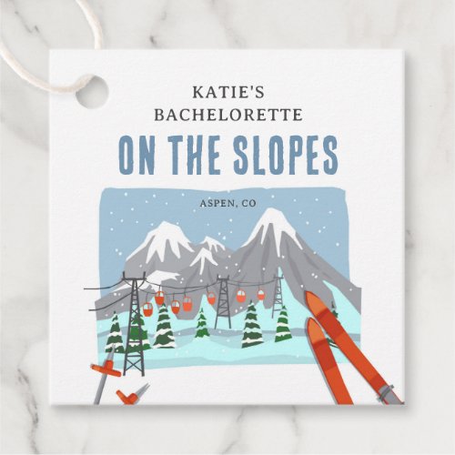 On The Slopes Snow Ski Bachelorette Weekend Favor Tags
