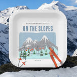 On The Slopes Snow Ski Bachelorette Weekend Paper Plates<br><div class="desc">On The Slopes Snow Ski Bachelorette Weekend Party   | Skiing Bachelorette Weekend Itinerary</div>