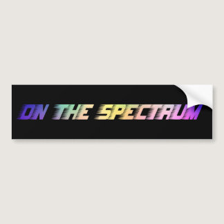 On The Spectrum, Black & Rainbow, Autism Awareness Bumper Sticker