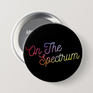 On The Spectrum, Black & Rainbow, Autism Awareness Button