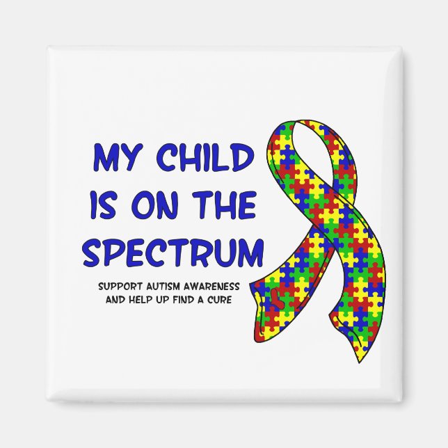 On The Spectrum (bright colors) Magnet (Front)