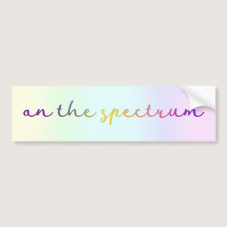 On The Spectrum, Light Rainbow, Autism Awareness Bumper Sticker