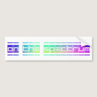 On The Spectrum, White & Rainbow, Autism Awareness Bumper Sticker