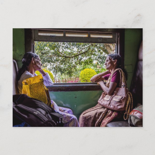 On the Sri Lankan train Postcard (Front)