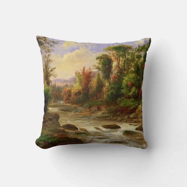 On the St. Annes East Canada by Duncanson Throw Pillow (Front)