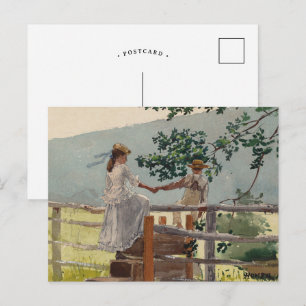 On the Stile Winslow Homer Postcard