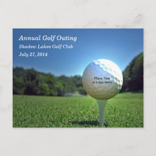 On The Tee Golf Invitation Postcard
