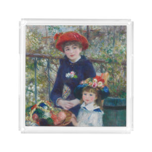 On the Terrace, Impressionist Portrait, Renoir Acrylic Tray