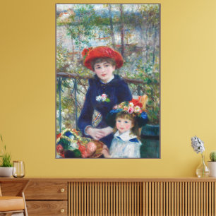 On the Terrace, Impressionist Portrait, Renoir Canvas Print