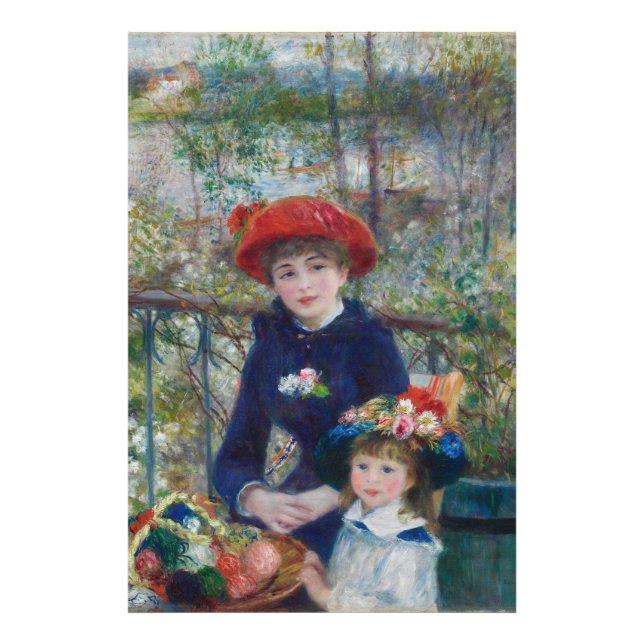 On the Terrace, Impressionist Portrait, Renoir Photo Print (Front)
