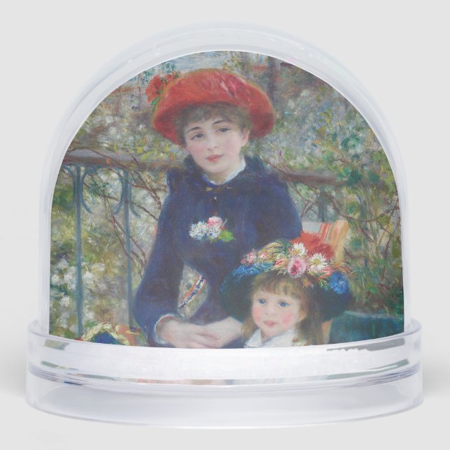 On the Terrace, Impressionist Portrait, Renoir Snow Globe (Front)