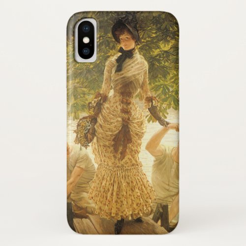 On The Thames by James Tissot Vintage Realism iPhone X Case
