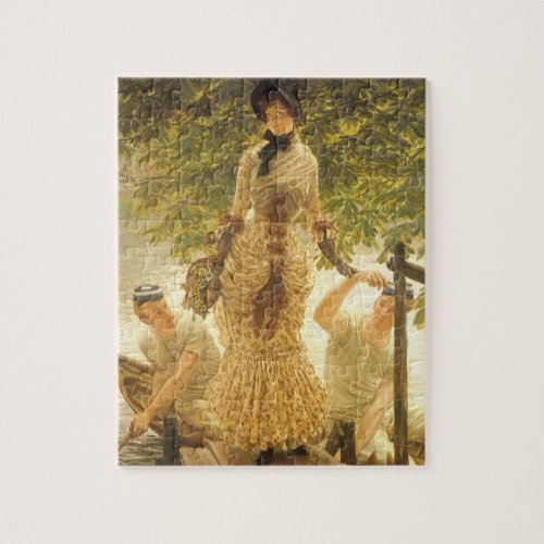 On The Thames by James Tissot Vintage Realism Jigsaw Puzzle