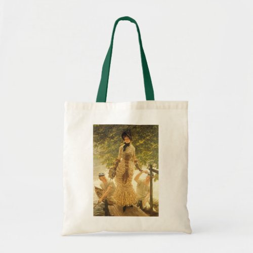 On The Thames by James Tissot Vintage Realism Tote Bag