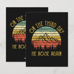 On The Third 3rd Day He Rose Again Holiday Card
