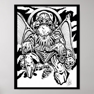 "ON THE THRONE OF SKULLS" Art Print RICHARD DEAN